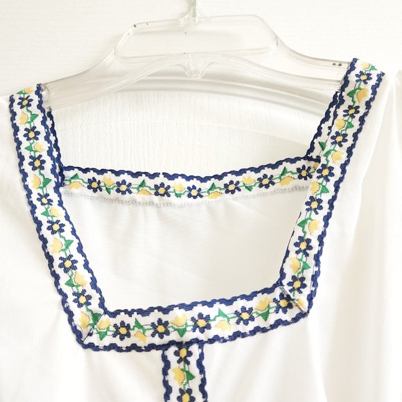 Vintage Formfit Rogers White Long Nightgown Lingerie Bedgown Nightdress Nightie - Picture 4 of 11